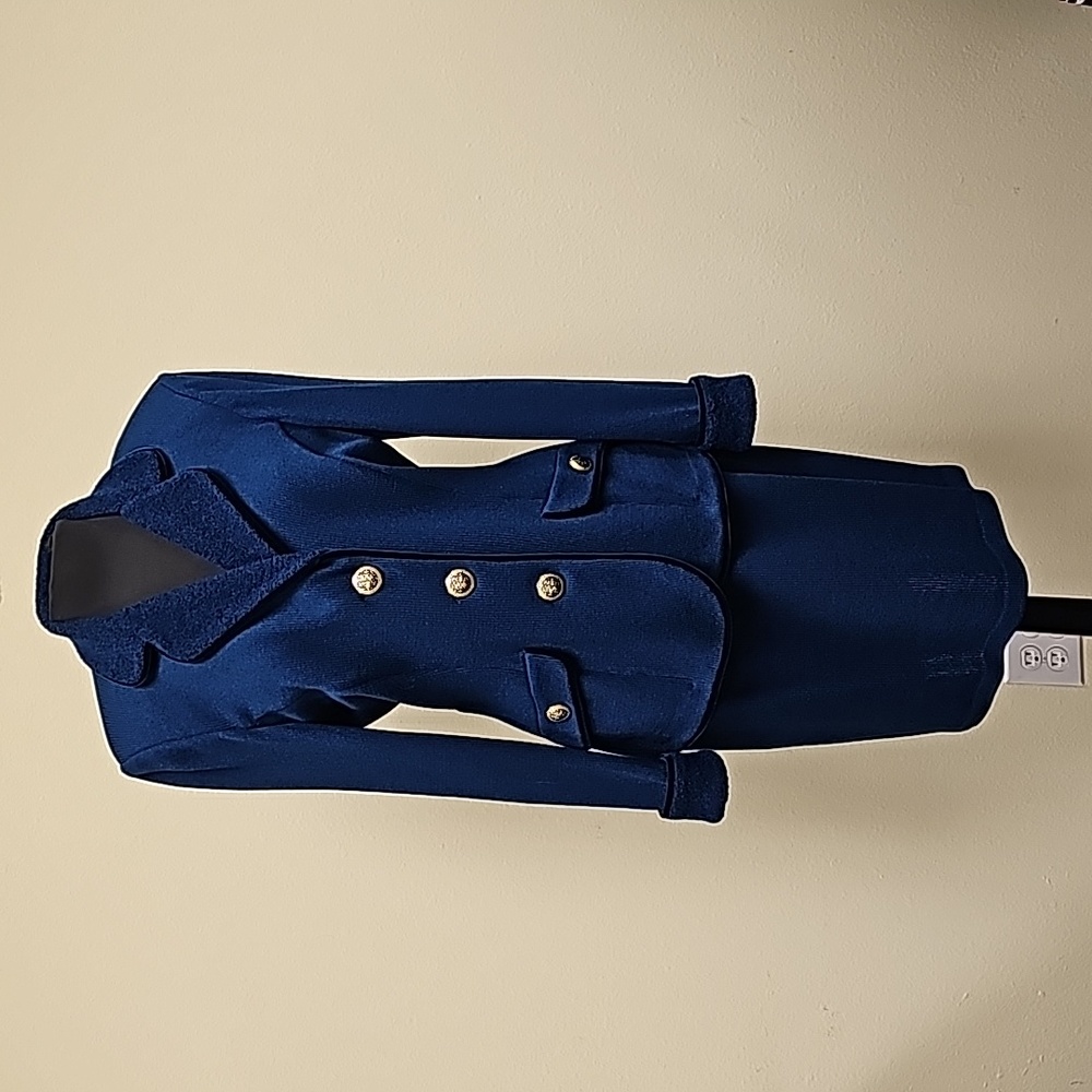 Vintage St. John Collection Blue Skirt Suit 8/10